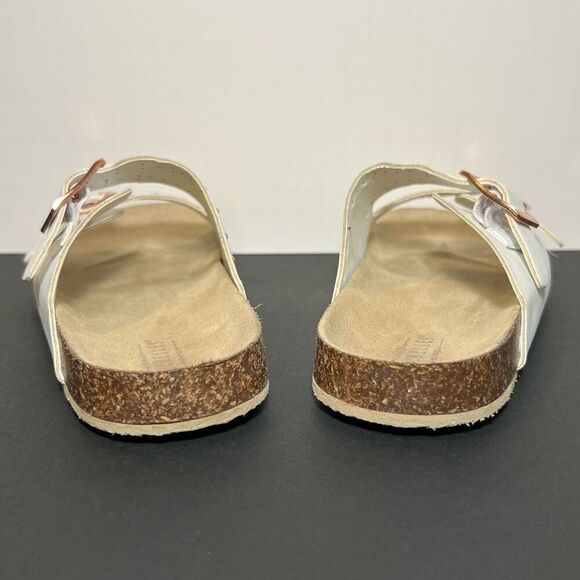 Girls SEYCHELLES Studded White Buckle Strap Sandals / Size 3 - Picture 4 of 8
